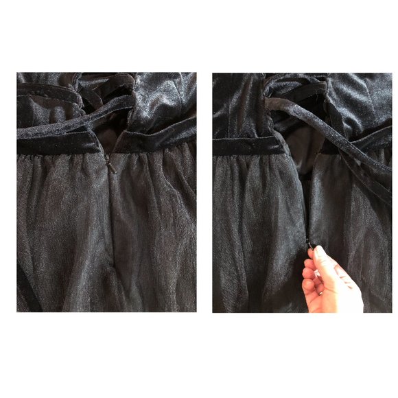 NWT ALYCE PARIS Dress Prom Cocktail Mini Tulle Black Ballerina Style Size 10 - Picture 10 of 11